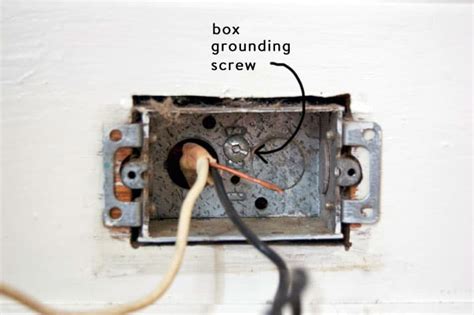 how to ground an old metal box|grounding old electrical outlet box.